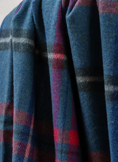 Denim & Pink Lambswool Throw